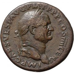 Sestertius - Vespasian FORTVNAE REDVCI S C, Fortuna