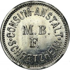 10 Pfennig - Consum-Anstalt M.B.F. Schretzheim