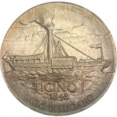Medal - Steam Navigation on Swiss Lakes in the 19th Century Ticino I