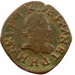 Denier Tournois - Henri III La Rochelle, 1st type