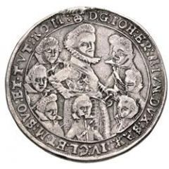 1 Thaler `Achtbrüdertaler` - John Ernest IV, Frederick VII, William IV, Albert I, John Frederick IV, Ernest III, Frederick William and Bernhard