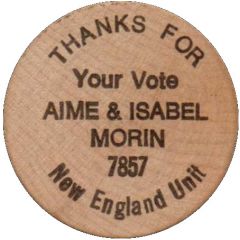 Wooden Nickel - Thanks for Your Vote