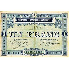 1 Franc - Chambre de Commerce de la Corrèze 19