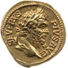 Aureus - Septimius Severus P M TR P XV COS III P P, Minerva