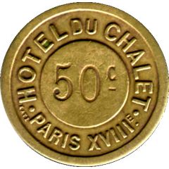 Bon pour 50 Centimes de gaz - Hotel du Chalet - Paris [75]