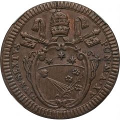 1 Baiocco - Pius VI Oval shield
