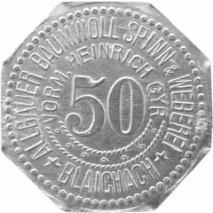 50 Pfennigs - Blaichach Allgäuer Baumwoll Spinn and Weberei