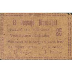 25 Céntimos Villanueva de la Serena