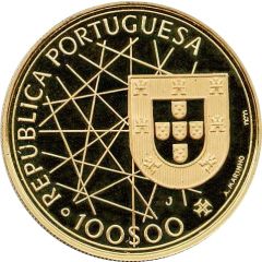 100 Escudos Discovery of Azores, Gold