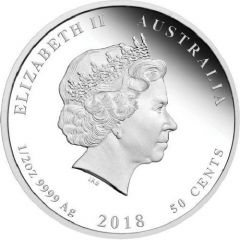 50 Cents - Elizabeth II 4th Portrait - 1918 The Eleventh of November