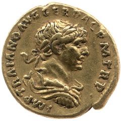 Quinarius Aureus - Trajan COS V P P S P Q R OPTIMO PRINC, Victory