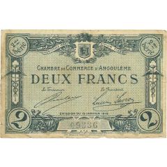 2 Francs - Chambre de Commerce d`Angoulême [16] <2ème série>