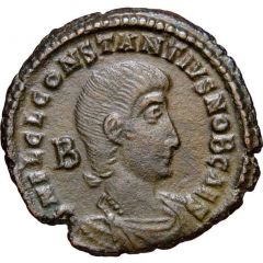 Nummus - Constantius Gallus B behind bust, FEL TEMP REPARATIO with horseman and Γ, Rome