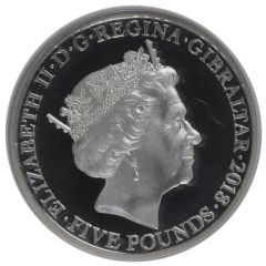 5 Pounds - Elizabeth II The Legend of Saint George - The Town in Fear, Silver Piedfort