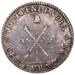 1 Sol - José Ballivián 5th Constitution Bolivian - Monetary Medal