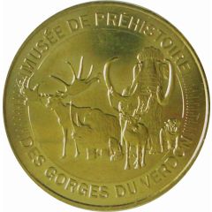 Monnaie de Paris Tourist Token - Musée de préhistoire des Gorges du Verdon Les animaux préhistoriques