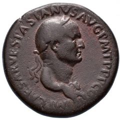 Sestertius - Vespasian FORTVNAE REDVCI S C, Fortuna