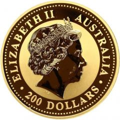 200 Dollars - Elizabeth II 4th Portrait - Year of the Dragon - Gold Bullion Coin