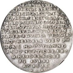 1 Thaler - Frederick William Death of Elisabeth Charlotte