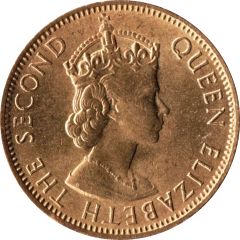 1/2 Penny - Elizabeth II Arms with supporters