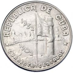 40 Centavos 50th. Anniversary of the Republic