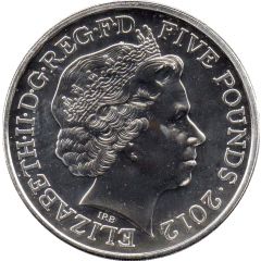 5 Pounds - Elizabeth II 4th portrait, London Olympics