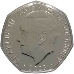 50 Pence - Charles III Coronation Regalia - The Eagle Ampulla