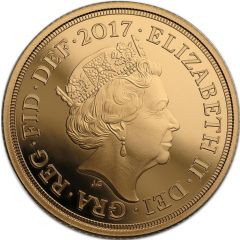 1 Sovereign - Elizabeth II 5th portrait, Garter type