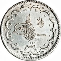 10 Kurus - Abdülhamid II `el- Ghazi` right of Toughra