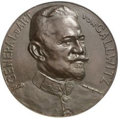 Medal - General Max von Gallwitz and the military sucess at the battle of Namur