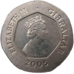 20 Pence - Elizabeth II Keys of Gibraltar