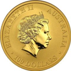 100 Dollars - Elizabeth II 4th Portrait - Kangaroo - Gold Bullion Coin