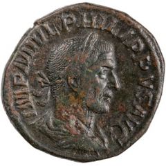 Sestertius - Philippus I PAX AETERNA S C, Pax