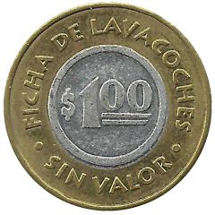 1 Dollar - Ficha de Lavacoches