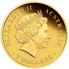 5 Dollars - Elizabeth II 4th Portrait - Emu, Gold Bullion Coin