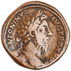 Sestertius - Marcus Aurelius IMP VII COS III S C, Victory