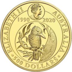 500 Dollars - Elizabeth II 6th Portrait - Kookaburra - Gold Bullion Coin