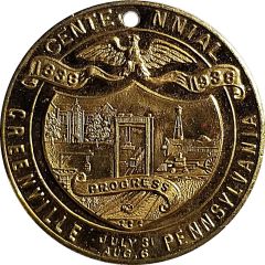 Token - Greenville Pennsylvania Centennial