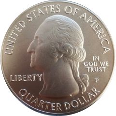 1/4 Dollar `Washington Quarter` Bombay Hook National Wildlife Refuge, Delaware - Silver 5 oz Bullion