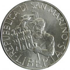 1000 Lire Foundation of the First Church in San Marino