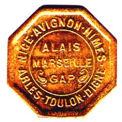 25 Centimes - Chambres de Commerce - Provençal Region Brass