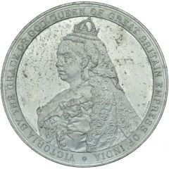 Medal - Victoria 70th Birthday, white metal