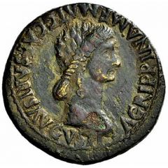 As - Agrippina I TITVLLO ET MONTANO II VIR C C A