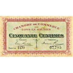 50 Centimes - Chambre de Commerce de Lons-le-Saunier 39