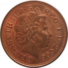 2 Pence - Elizabeth II 4th portrait, magnetic