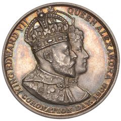Medalet - Edward VII Coronation, Derby, silver