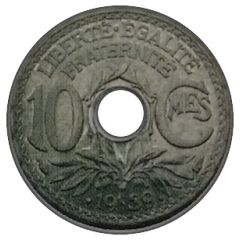 10 Centimes Epreuve double revers en aluminium de Lindauer