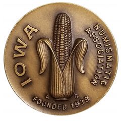 Medal - Iowa Numismatic Association 1961 Convention Marshalltown, Iowa, high relief