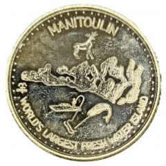 3 Haweater Dollars - Manitoulin Island, Ontario Gold Plated