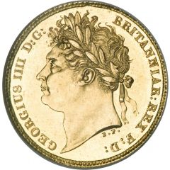 1/2 Sovereign - George IV 2nd reverse